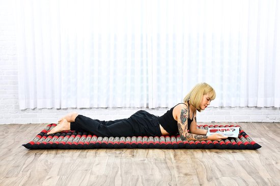 Opvouwbaar Matras - Gasten Vloerbed Camping Matras - Ontspanning en Yoga - Gevuld met Natuurlijke Kapok - 190x100x5 cm — afbeelding 3