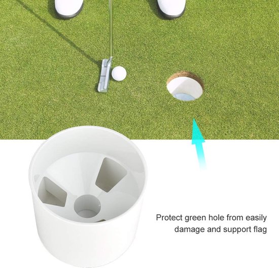 Golf Hole Cup - Golf Trainingsaccessoires - Golf Oefenen - Beschermt Groene Gat - 10.8 x 10.8 x 10 cm van GOLF — afbeelding 3