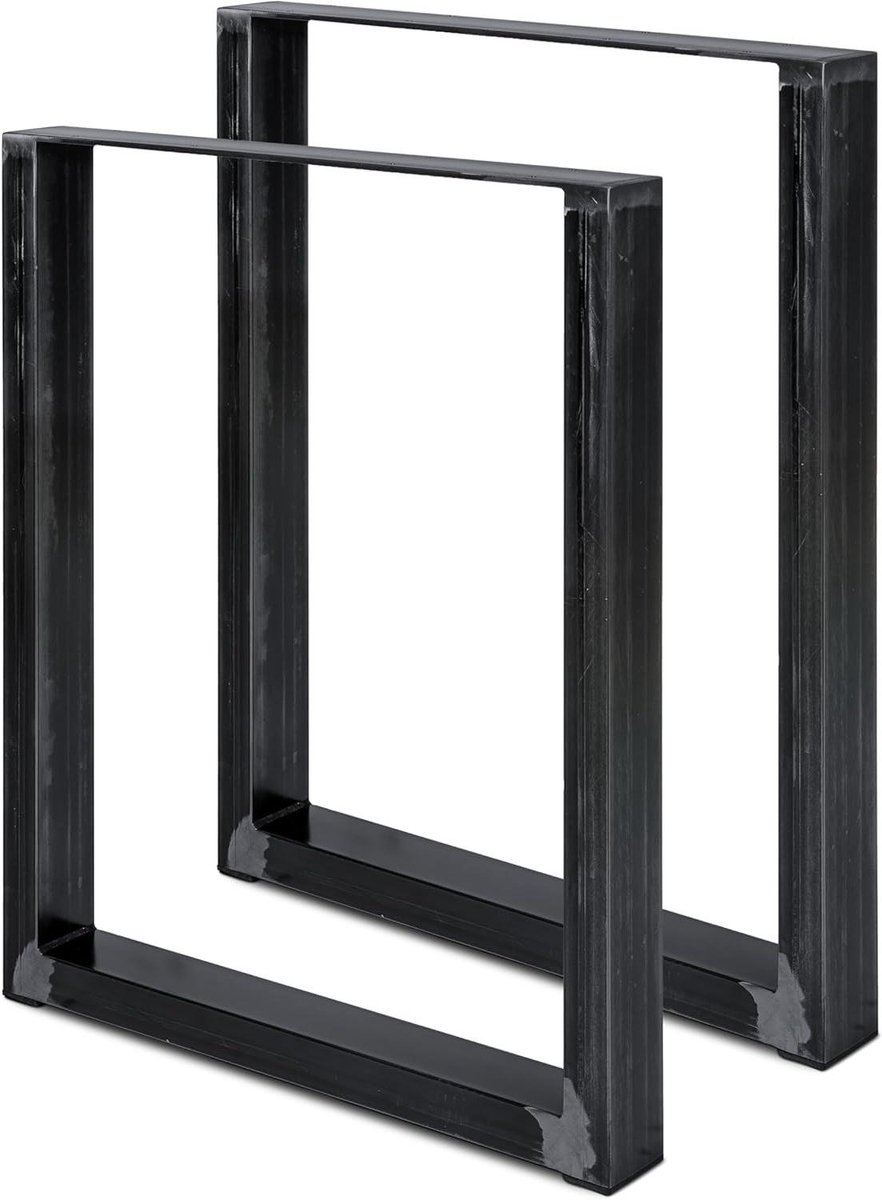 Tafelpoten Metaal - Bureauonderstel Set - Meubels Maken - Hoog Draagvermogen - 50x100 cm - Ruwstaal