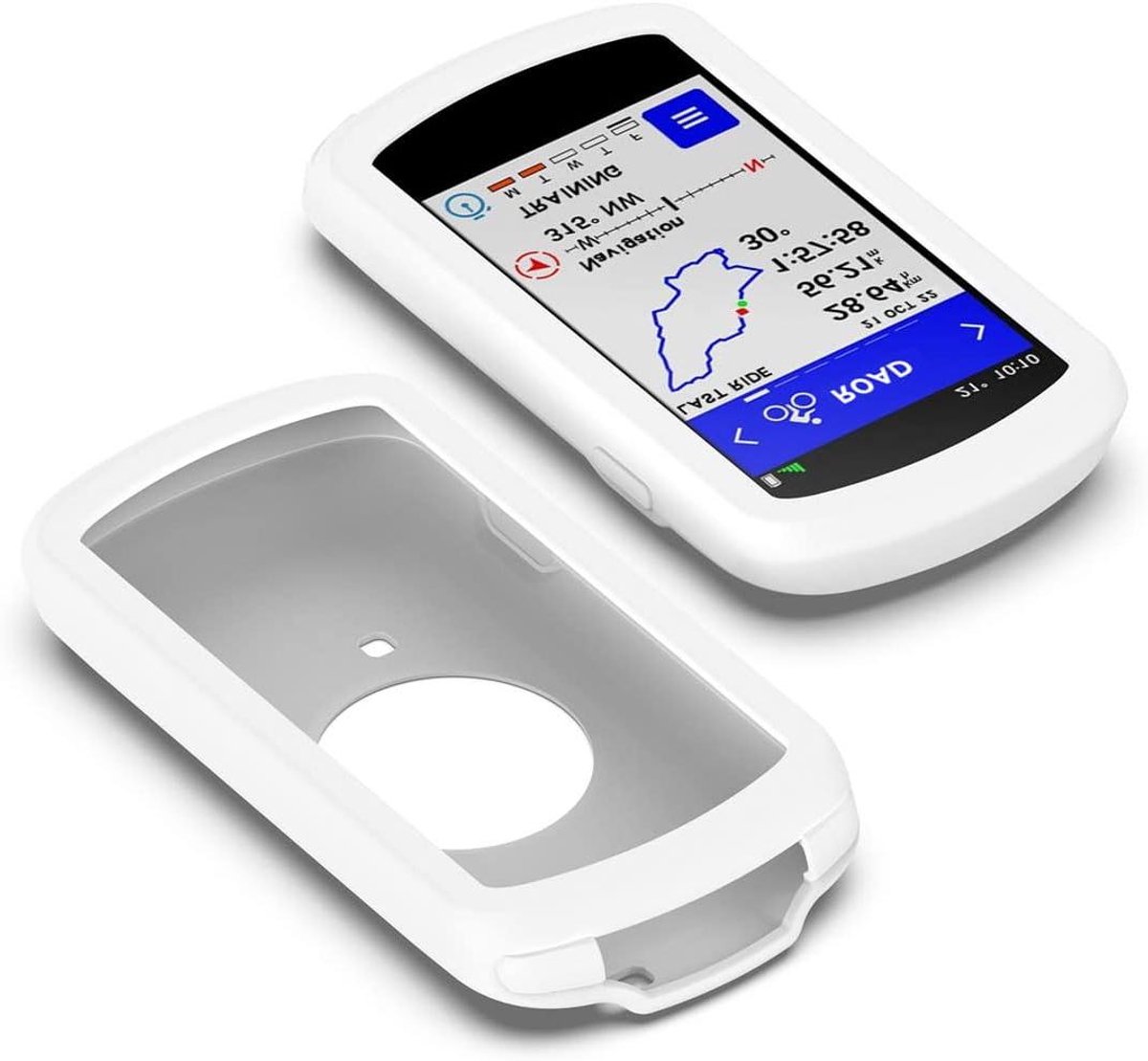 Beschermhoes GPS - Siliconen Skin - Fietsnavigatie Beschermen - Verbeterde Grip - 172 cm - Wit
