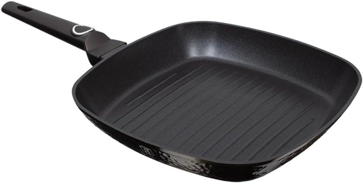 Grillpan - Koekenpan - Lekker Grillen - Titan Non-stick Coating - 28 cm - Zwart