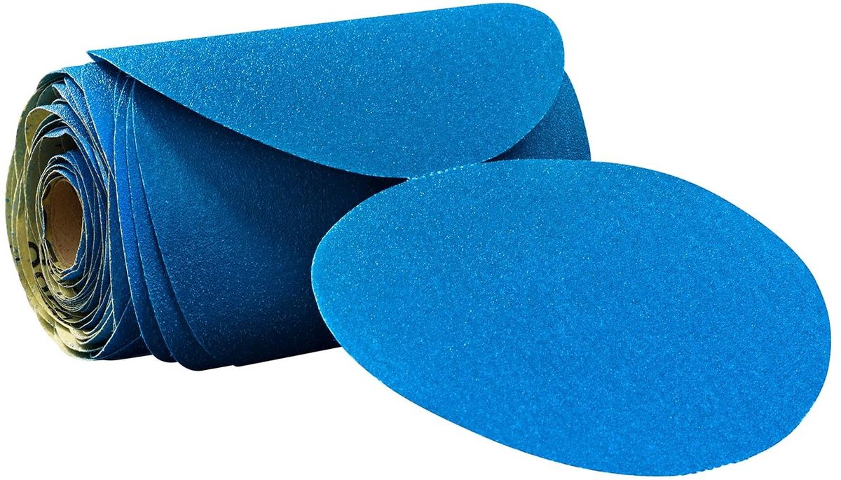 Slijpschijfrol - Schuurschijven Rol - Lakwerk Reparatie - Keramische Mineraalmix - 6 inch 150 Korrel - Blauw