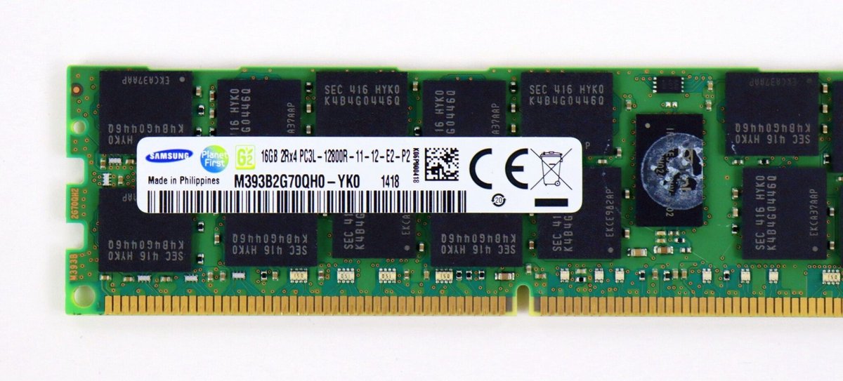 Samsung M393B2G70QH0-YK0 geheugenmodule 16 GB 1 x 16 GB DDR3