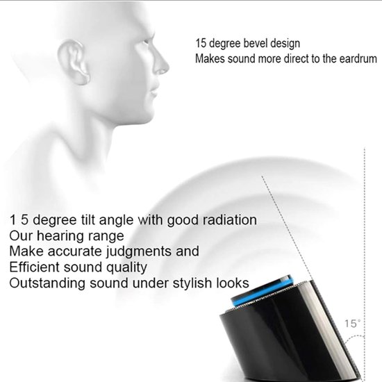Soundbar Bluetooth - Mini Luidspreker - Muziek Luisteren - Krachtige Bas - Niet gespecificeerd - Zwart van Merkloos — afbeelding 3