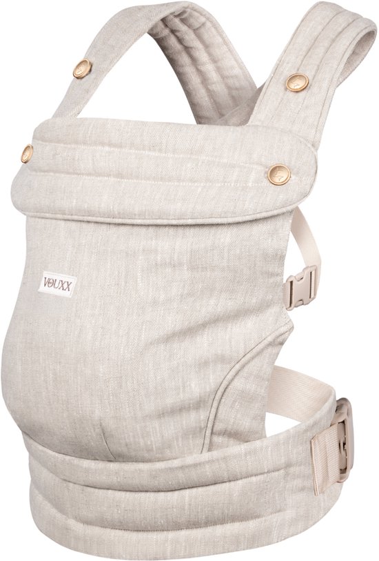 Ergonomische baby draagzak VOUXX 100% linnen beige
