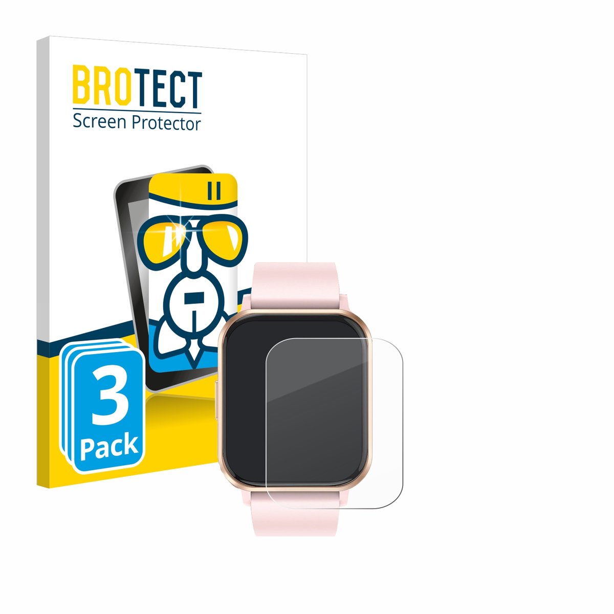 Screenprotector 3 Stuks voor walkbee Smartwatch 1.83" Beschermglas transparant