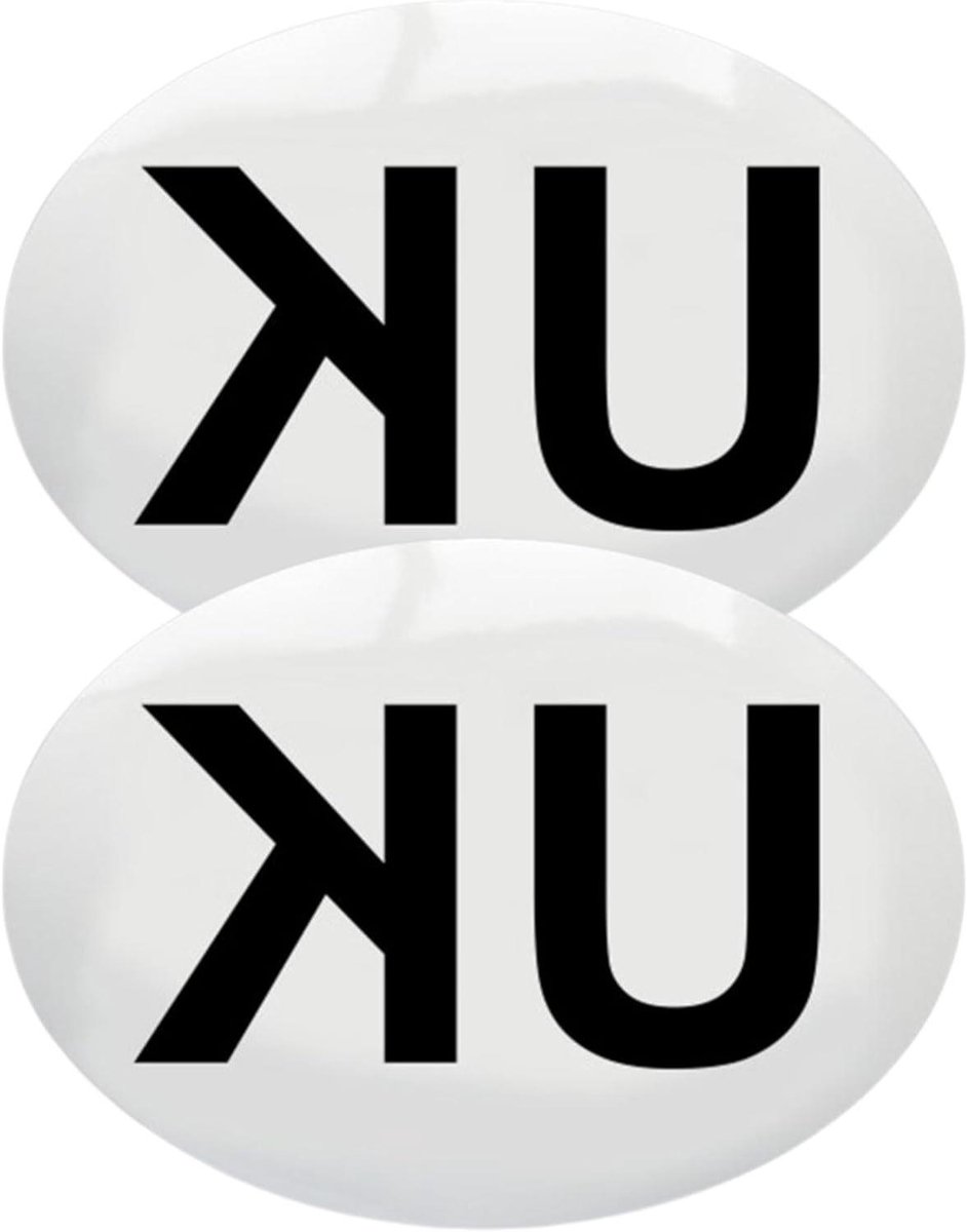 Auto Stickers Europa - Reis Stickers - Legale Reizen - Voldoet EU Regelgeving - 18x13.3 cm - Wit