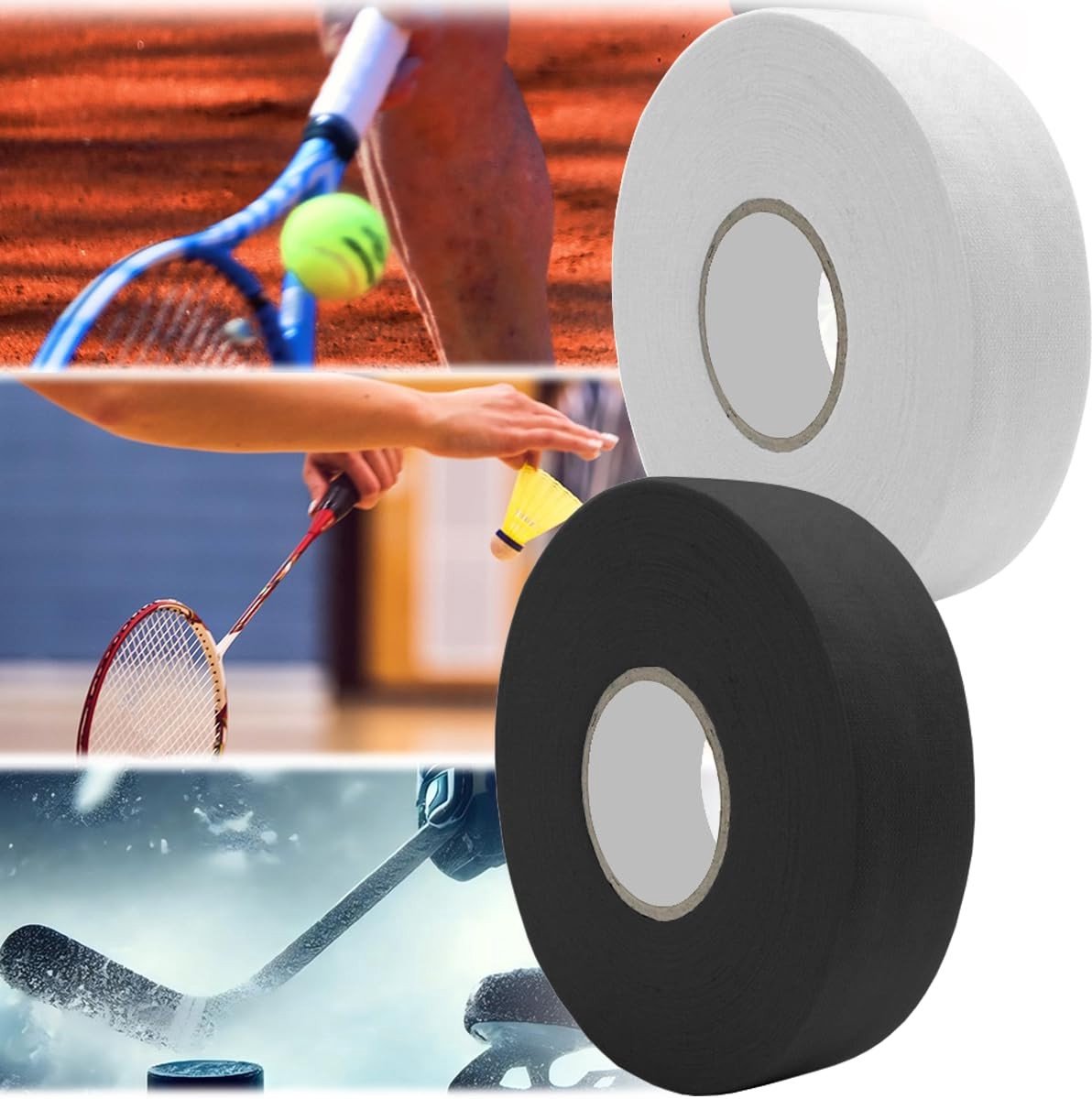 Zelfklevende Grip Tape voor Sportuitrusting - 2 Rollen van 25 mm x 25 m - Ideaal voor Golf, Tennis en Badminton