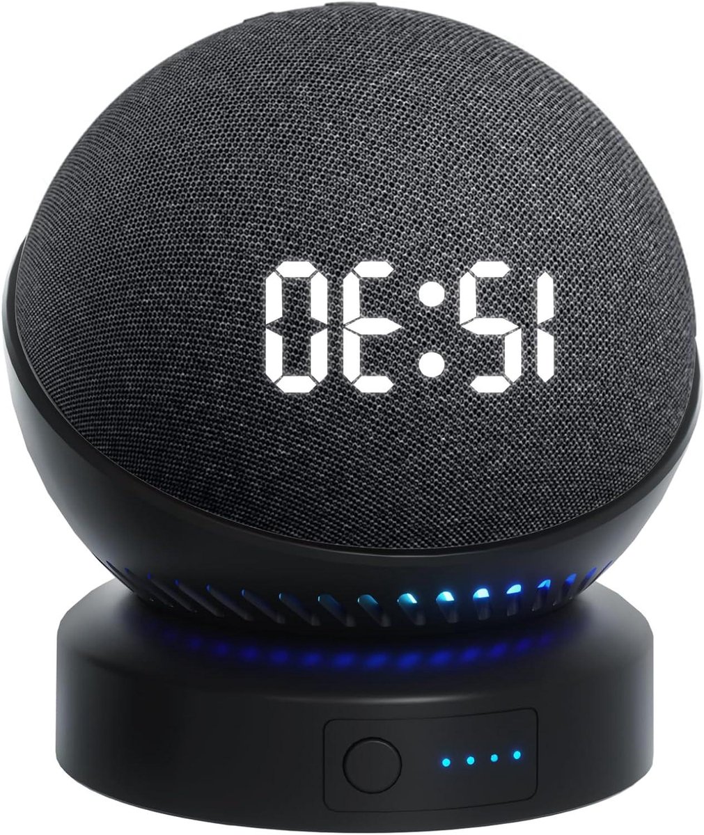 Draagbare Batterij Basis - Speaker Standaard - Muziek Luisteren - Ingebouwde Batterij - N.v.t. - Zwart