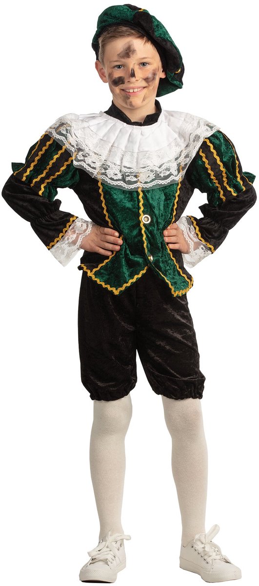 Pietenpak Groen/Zwart - 116 t/m 164-140