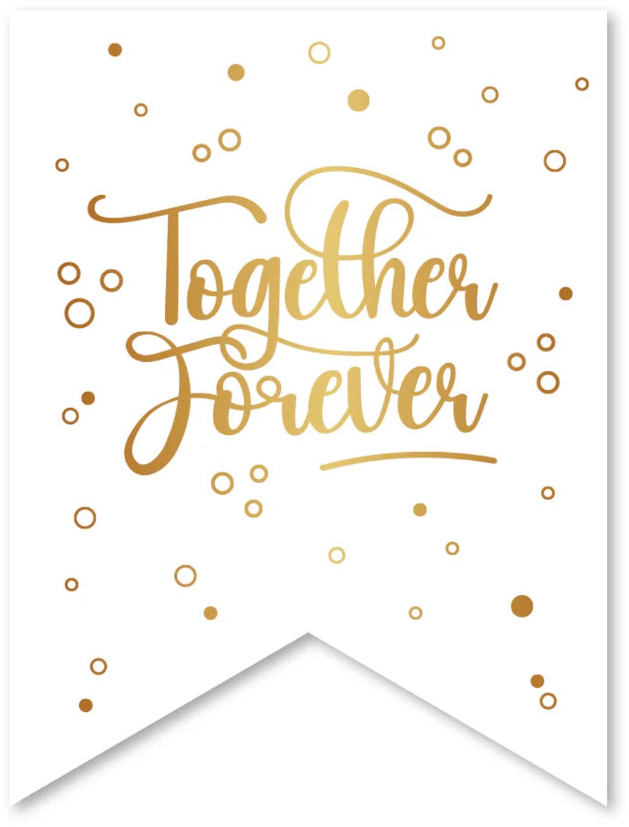 Bruiloft Banner Together Forever 6m