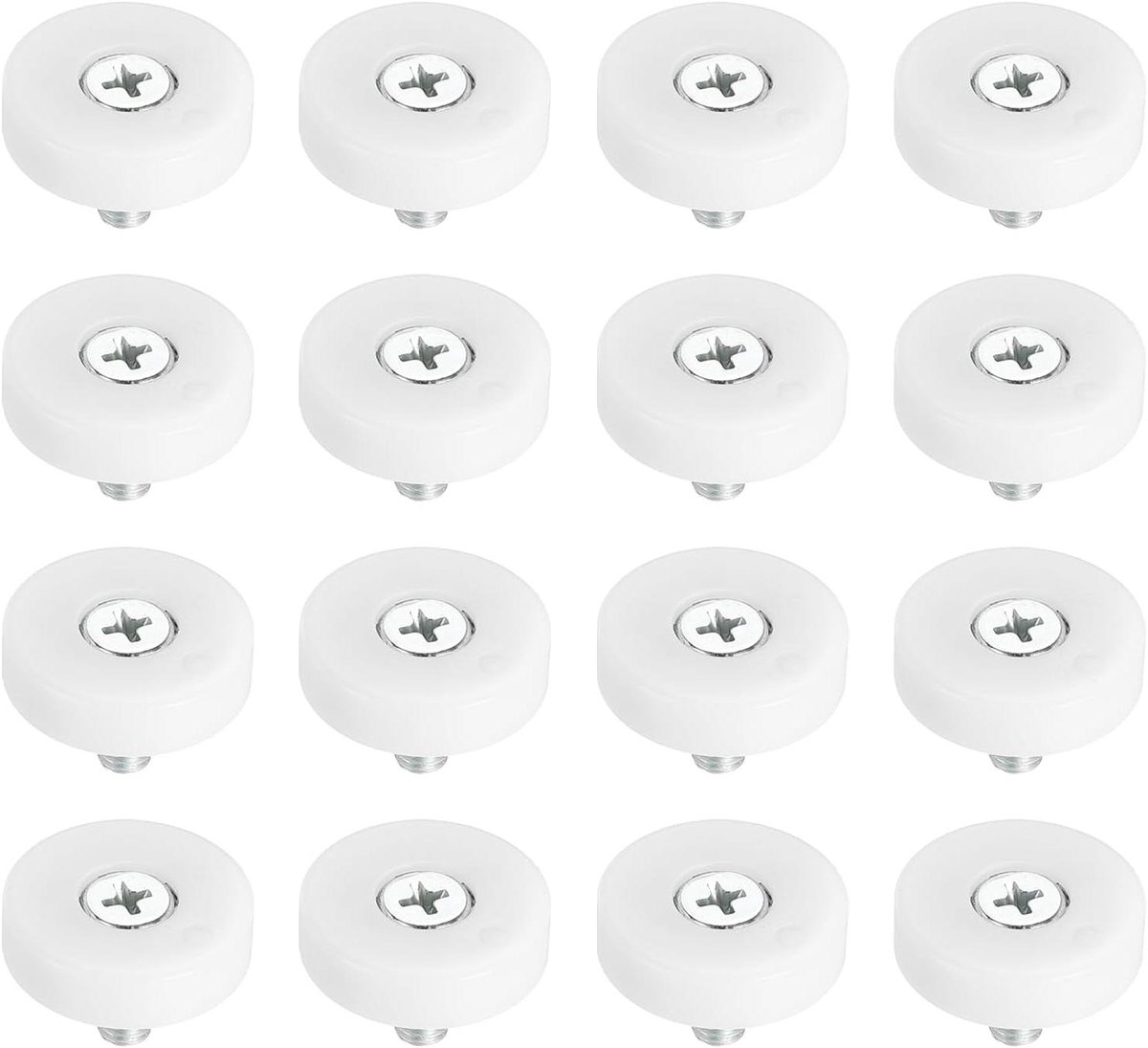 Lader Rollen - Lade Wieltjes - Meubels Repareren - Met Kogellagers - 25mm Wiel - Wit