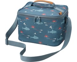 Fresk Grote Koeltas Kind 6.2 L – Lunchtas Jongens – Thermische Lunch Koeltas - Met Bestekvak - Waterafstotende Lunchtas - Blauw - Shark