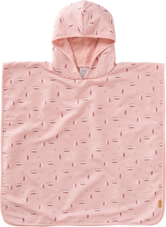 Fresk UV Badponcho - 0-3 jaar - Badcape met Capuchon - Dubbellaags Sneldrogend Strandlaken - Meisjes - Surf Girl van Fresk — afbeelding 3