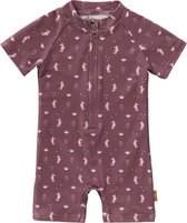 Fresk UV Zwempak 74 - Sneldrogende Zwemkleding voor Kinderen - UPF 50 - Zwempak voor Meisjes - Zwempak met Korte Mouwen - Roze - Seahorse