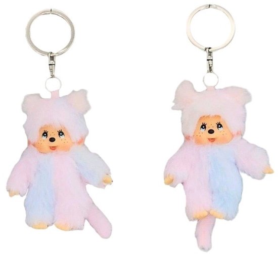 BANDAI - Monchhichi - Plüschfigur Monchhichi Sweatshirt M - Ikonischer AFFE-Plüsch aus den 80er Jahren - Plüsch 20 cm für Kinder - Sweatshirt mit Buchstabe M - Kinderspielzeug ab 2 Jahren - SE203956