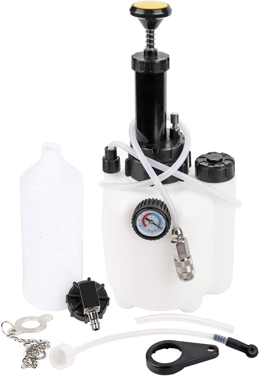 Complete Set voor Koppeling en Remvloeistof, Inclusief 3L Handdrukpomp, 1L Extractiefles en Adapter Caps