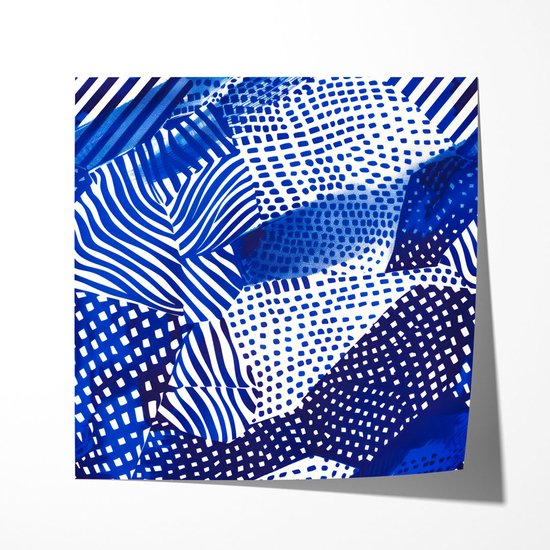 Abstract - Poster 100x100 cm vierkant Sfeervolle wanddecoratie voor woonkamer en slaapkamer - Premium papier - Zonder lijst