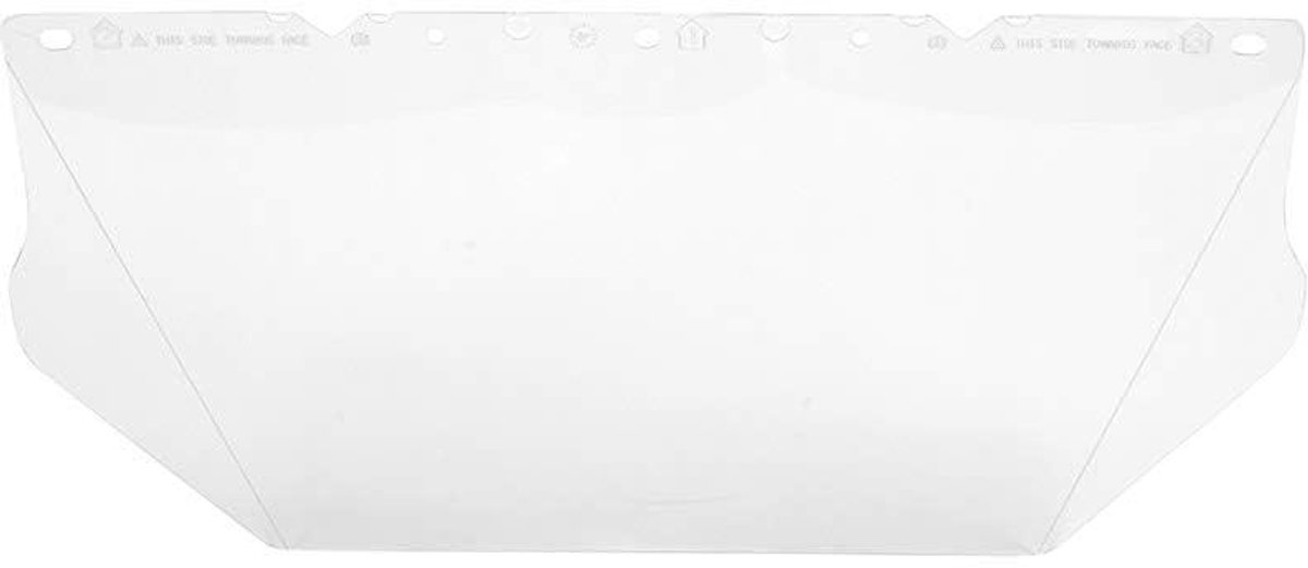 Gezichtsbescherming Vizier - Beschermkap - Veilig Klussen - Helder Polycarbonaat - 25 cm Breed - Transparant