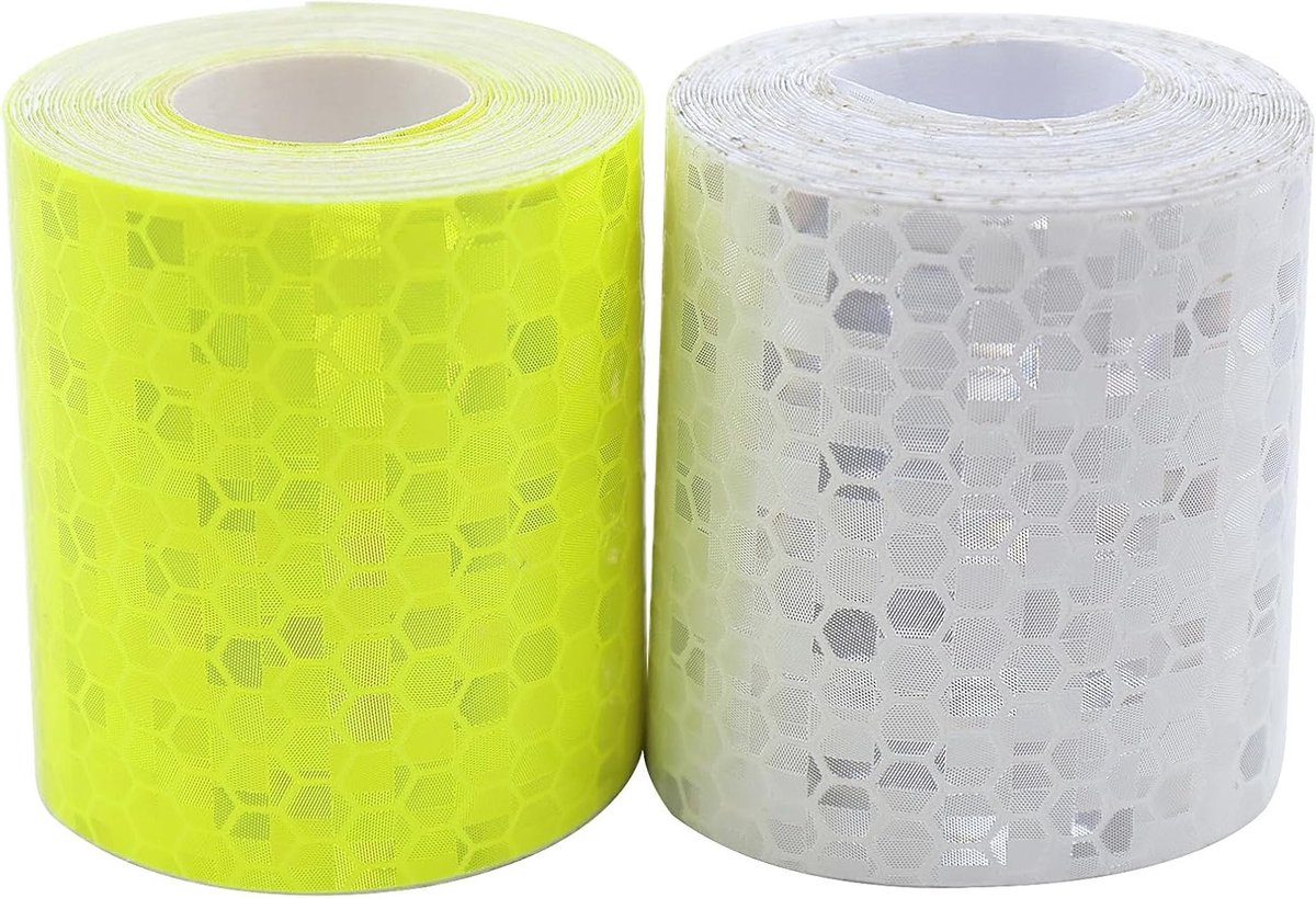 2 Rollen Waterdichte Veiligheidstape 3m x 5cm - Zelfklevende Waarschuwingssticker voor Veiligheid en Markering