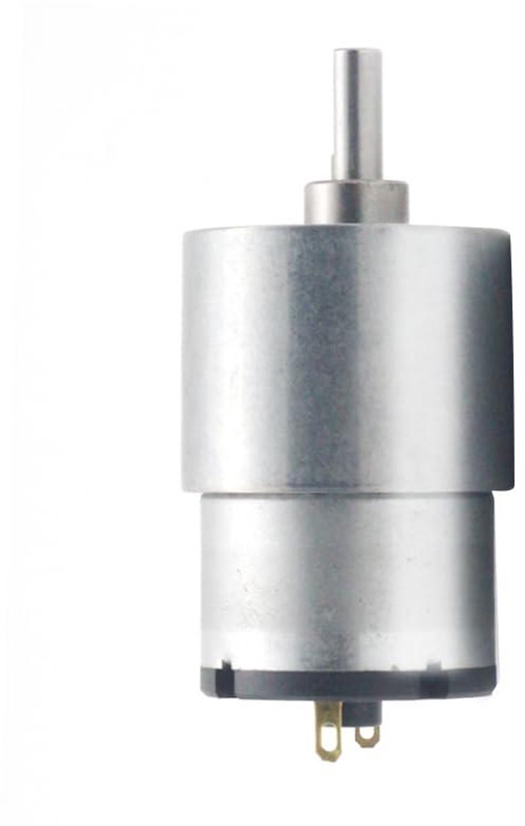Motor met Tandwielkast - DC Motor - Projecten Automatisering - Hoge Torsie Kracht - 6V 12V 24V - Zilver