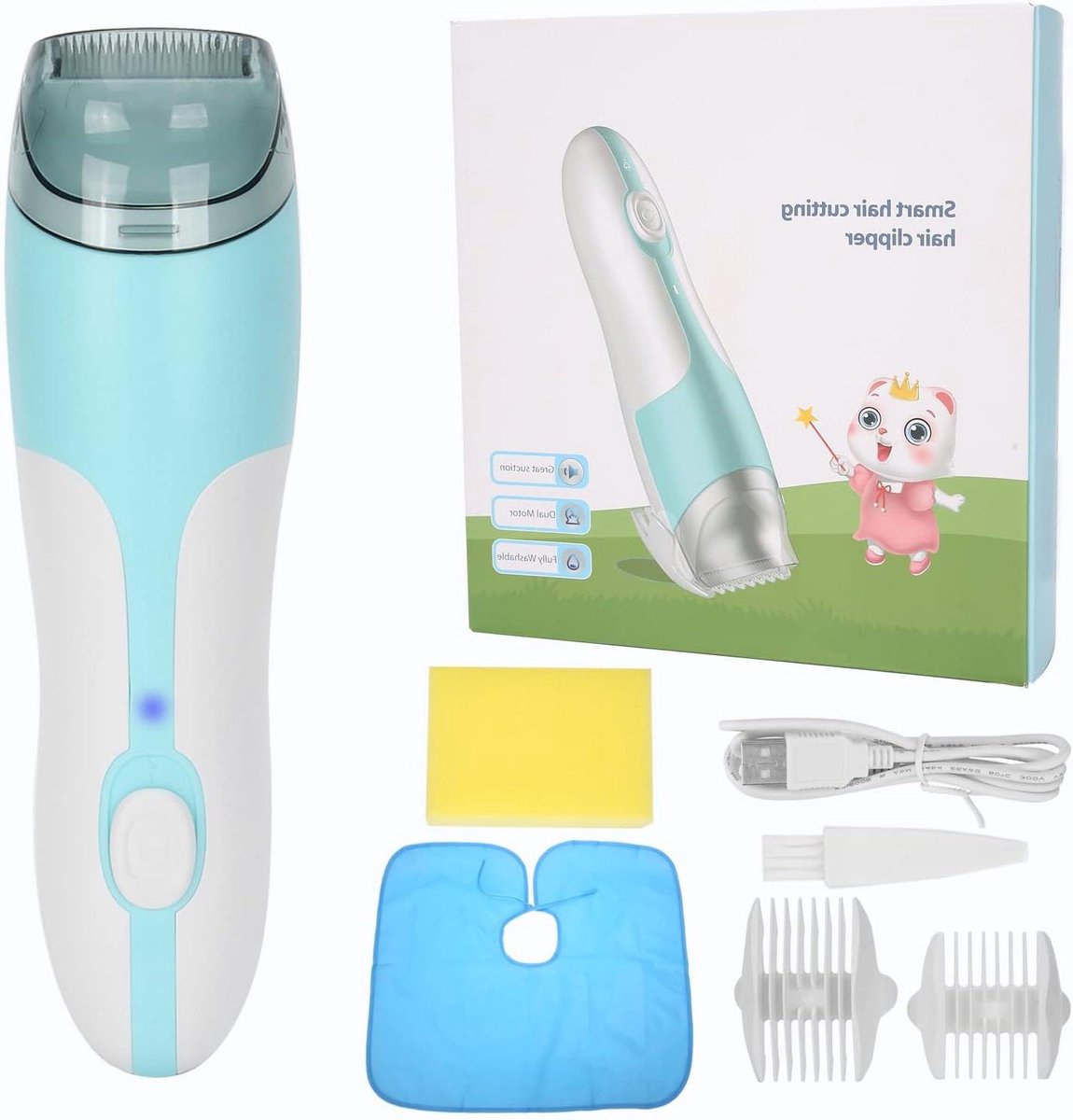 Babyt Clipper - Haartrimmer Kinderen - Thuis Kapsels Maken - Stil & Zuigfunctie - 25 x 24 x 8 cm
