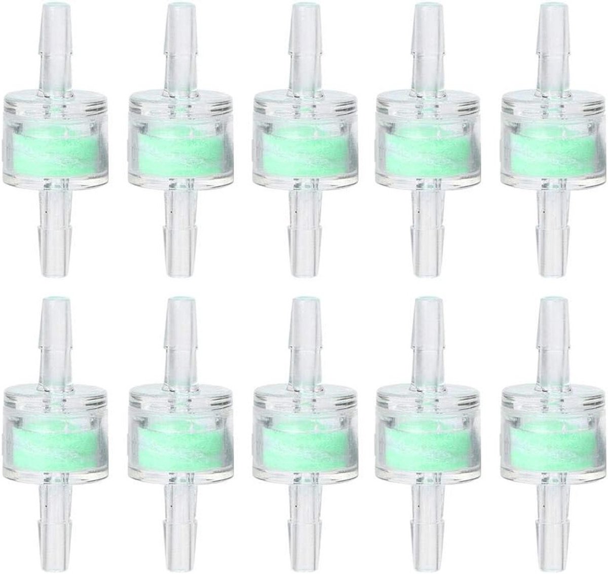 10 Stuks ABS Groene Aquarium Waterpomp Siliconen Slang voor Filtratie en Luchttoevoer in Vissentanks en Aquaria