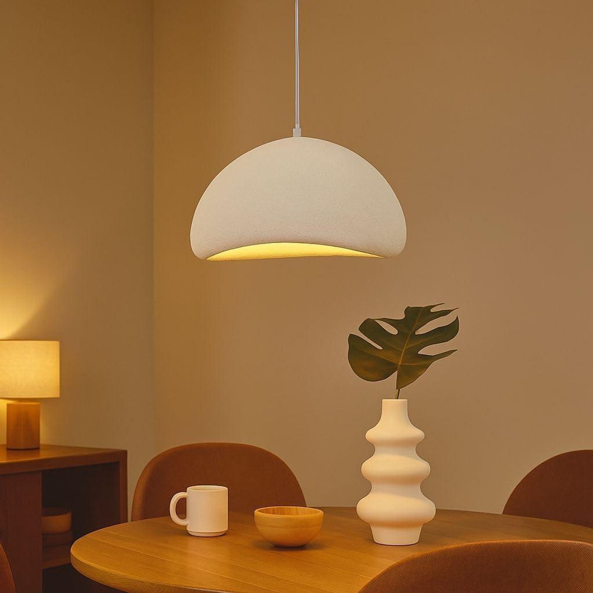 Hanglamp Wabi Sabi - Japanse plafondlamp - Sfeervolle verlichting - Ambachtelijke harskap