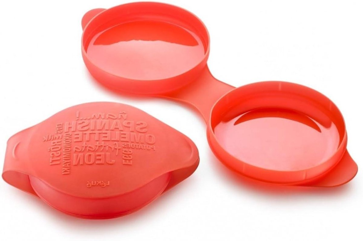 Omelet Pan - Spaanse Pan - Omelet Maken - Hittebestendig - 25 x 19 x 8 cm - Rood