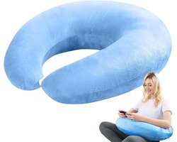 Ergonomisch Kussen - Leeskussen Armkussen - Comfortabel Lezen - Verstelbare Steun - 68 x 50 cm - Hemelsblauw