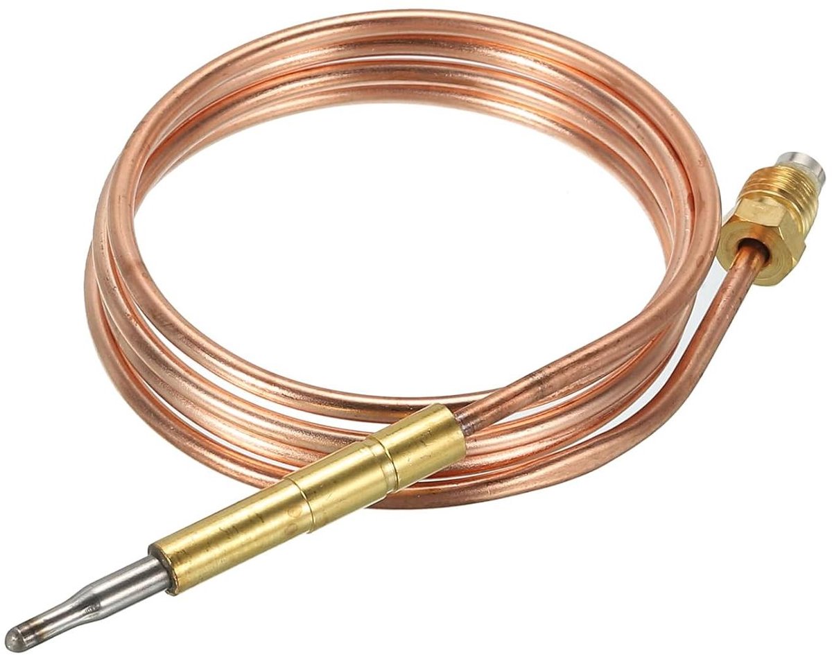 Thermozuil Gasapparaat - Thermokoppel Gas - Veilig Gas Gebruiken - M9 Aansluiting - 89 cm - Zilver