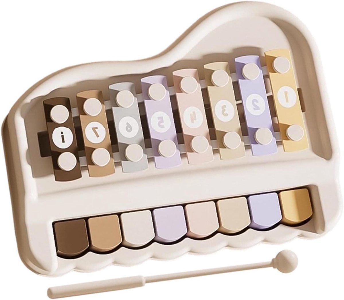 Piano Xylofoon Speelgoed - Muziekspel Kinderen - Muziek Leren - 8 Kleuren Toetsen - 22 x 165 x 6 cm