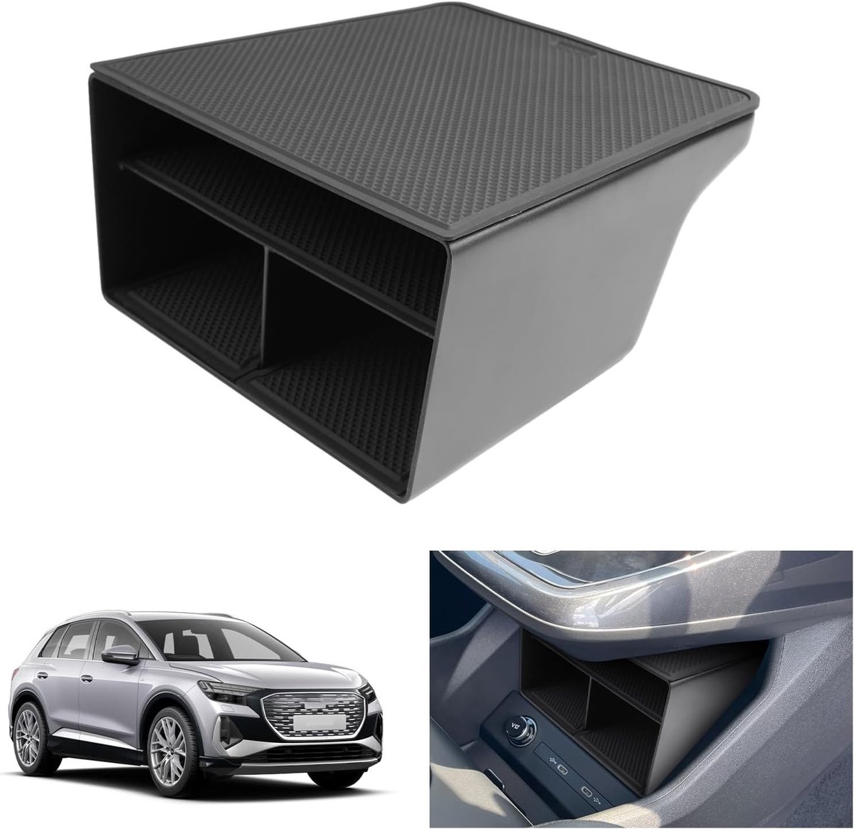 Opslagdoos voor Center Console van de Q4 Etron EV 2021-2025, Organizer Tray voor Sportback 2023, Handschoenenkastje Accessoires en Opbergruimte