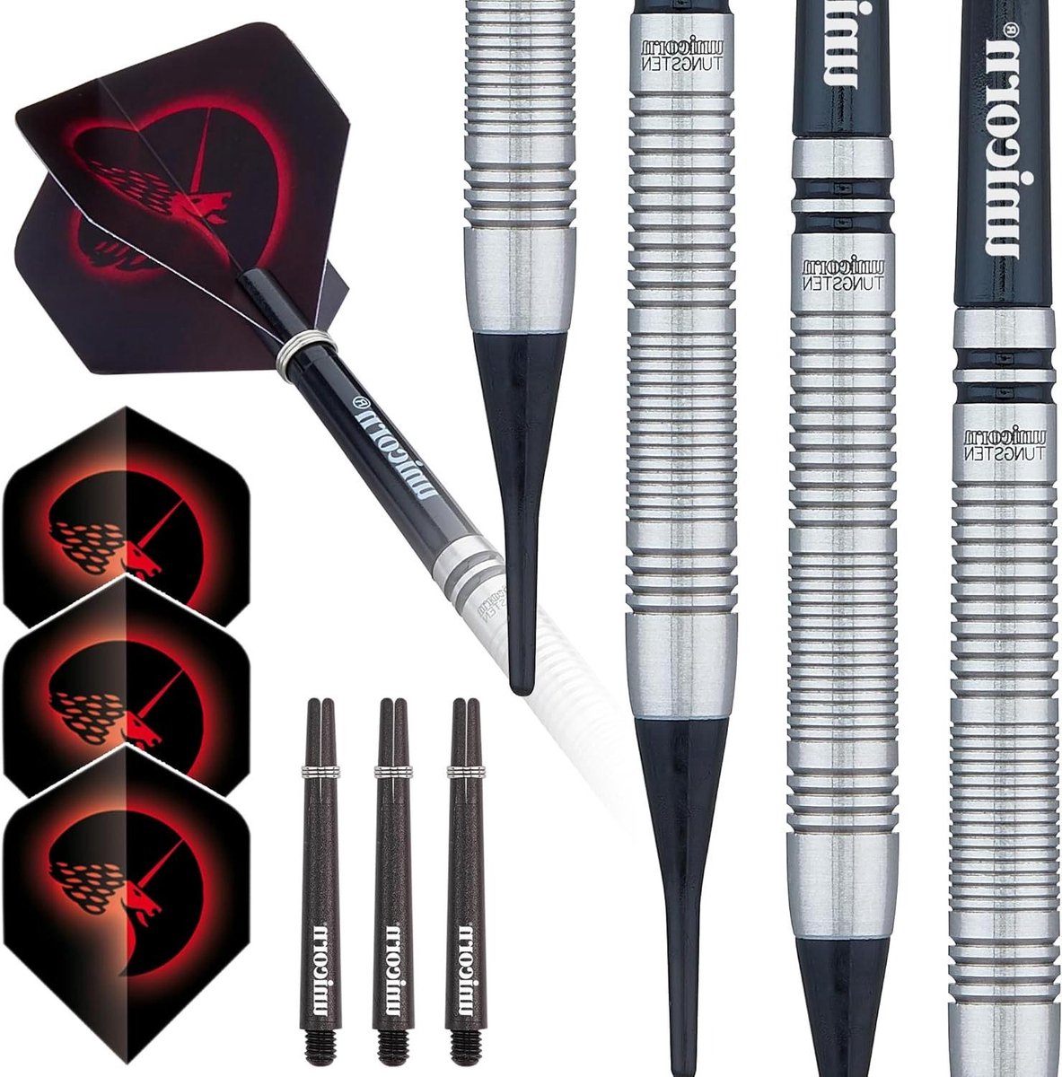 ‎Unicorn Core|Style 2|Soft Tip Darts, Unisex, Silver, 20 g