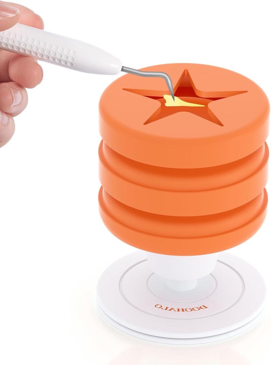 Vinyl Schroot Collector - Vinyl Opruimer - Vinyl Knutselen - Siliconen Zuignap - 10 cm - Oranje