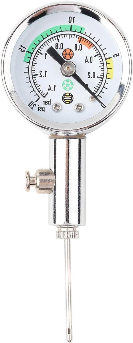 Metalen Barometer - Drukmeter - Banden Drukken - Nauwkeurige Meting - Mini Formaat - Zilver
