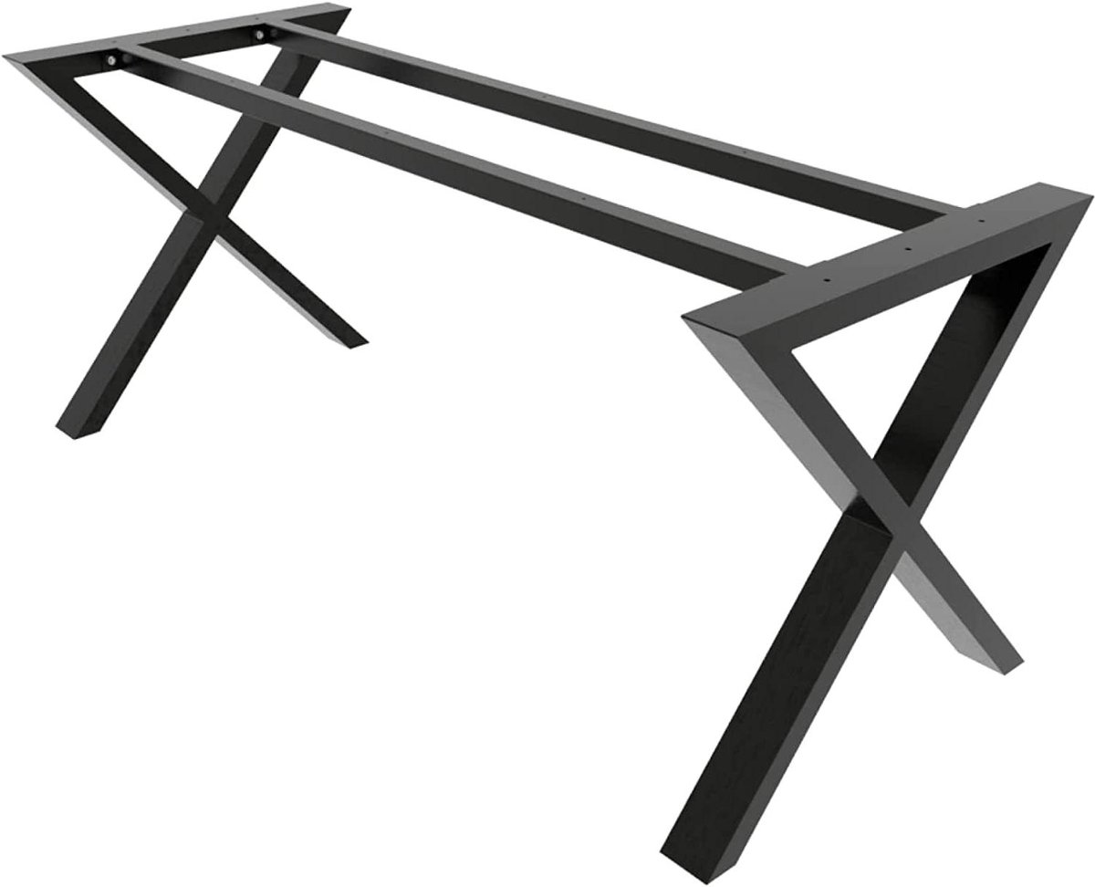Tafelpoten Metaal - Bureauonderstel - Meubels Maken - Zwaar Belastbaar - 140x70x72cm - Zwart