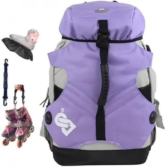 Schoenentas - Skates Tas - Sport Spullen Vervoeren - Waterdichte Bodem - 26 Liter - Paars