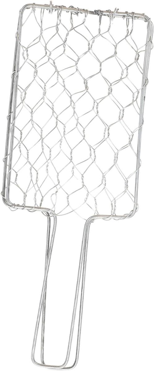 Grillmand - Barbecue rek - Buiten grillen - Met handvat - 32 cm - Zilver