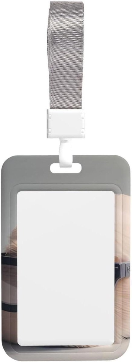 ID Badgehouder - Naamkaart Beschermer - Dagelijks Werk - Schuifdeksel Ontwerp - 11 x 7 cm - Wit