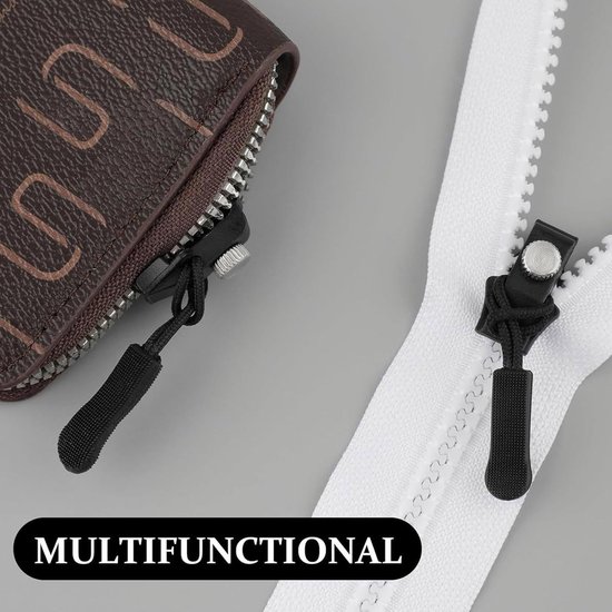 Zipper Replacement Kit, Rits Repair Kit - Set van 12 metalen ritsen, snelle reparatiegereedschap,3 verschillende maten Rits Vervangen Beginnersvriendelijk voor reizen, thuis van Merkloos — afbeelding 2