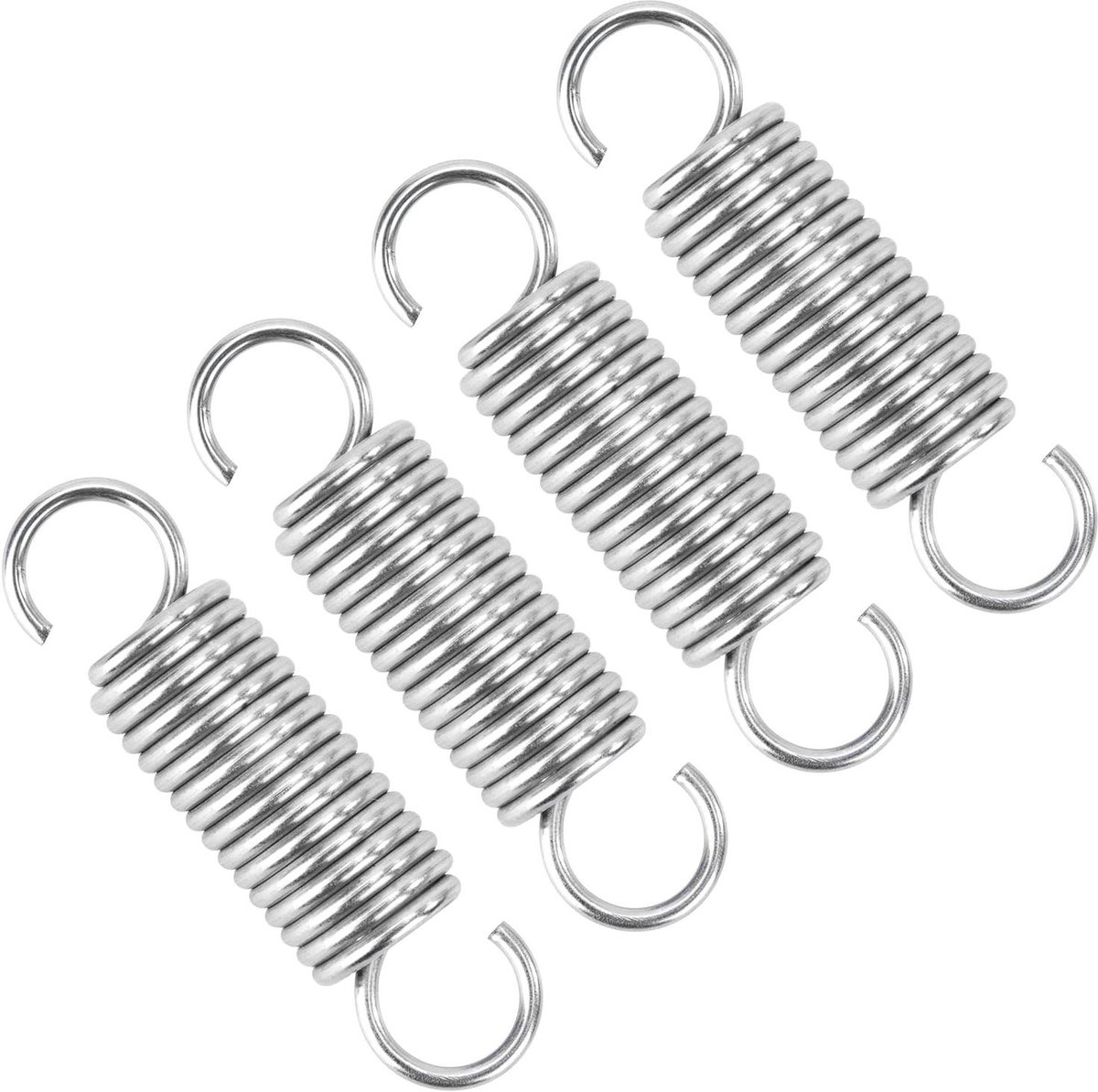 Trekveren - Verlengveren - Bevestigen en Spannen - Dubbele Haak - 45 mm 4 stuks - Roestvrij Staal