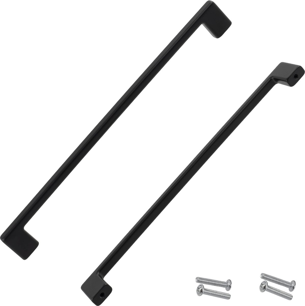 IMstore - Handgrepen - Set van 2 - Stijlvol en functioneel - Mat zwart - Meubelaccessoires - Perfect voor kastdeuren en lades - Modern design