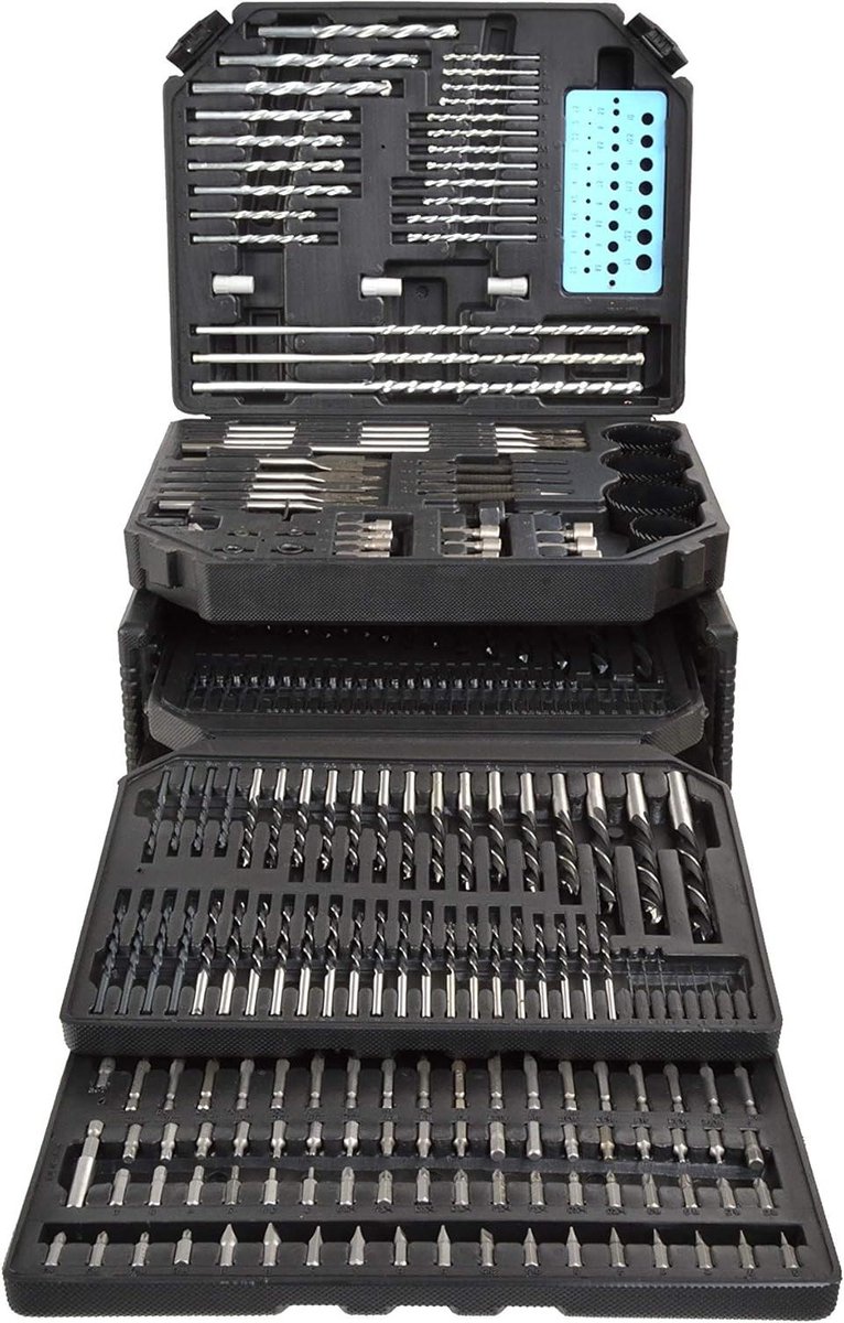 Gereedschap Set - Bits en Boren - Klus Klussen - 300 Delig - Grote Set - Chroom