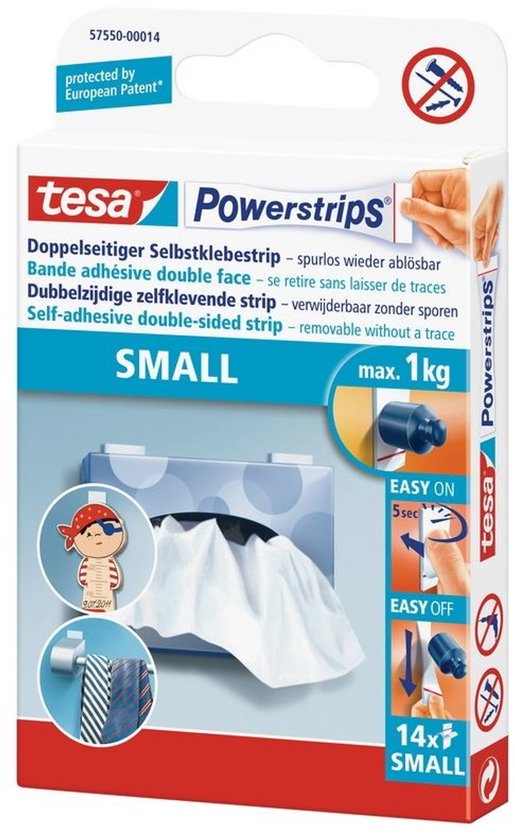tesa Powerstrips® Small tesa 57550-00014-21 blanc 14 pc(s)