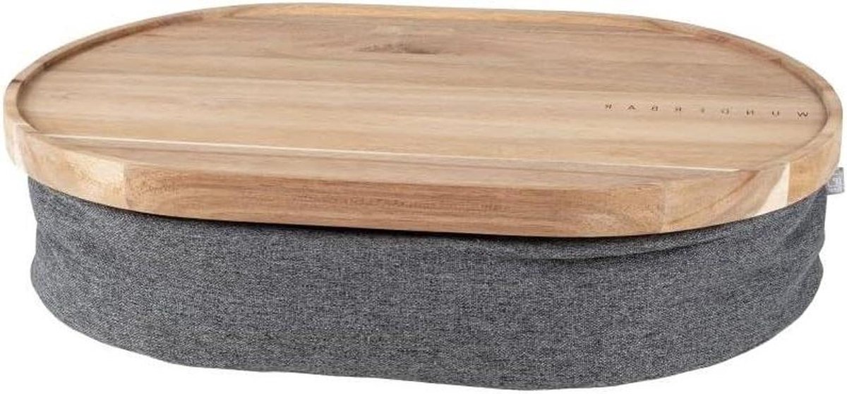 Knietafel - Werktafel - Ontspannen werken - Uniek design - Acaciahout - Grijs