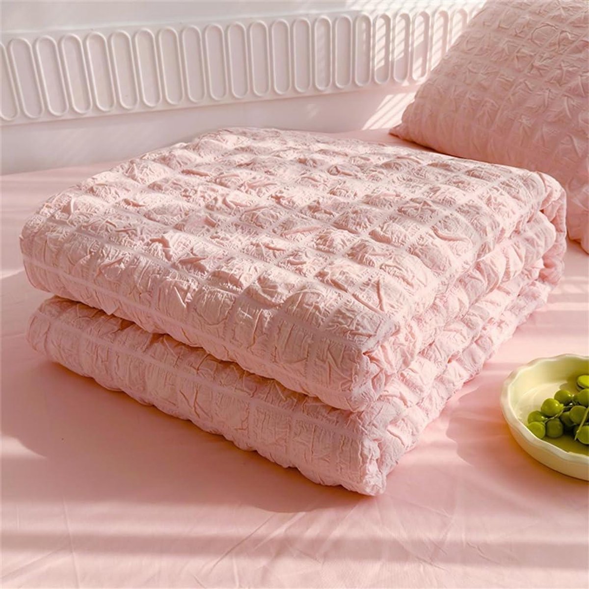 Gewatteerde sprei - Dekbed deken - Slaapkamer decor - Lichtgewicht omkeerbaar - 200x230 cm