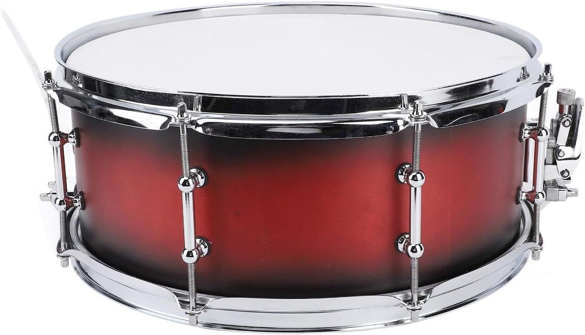 Snaredrum Set - Percussie Trommel - Muziek Oefenen - 8 Nokken Stabiliteit - 14 Inch - Wit