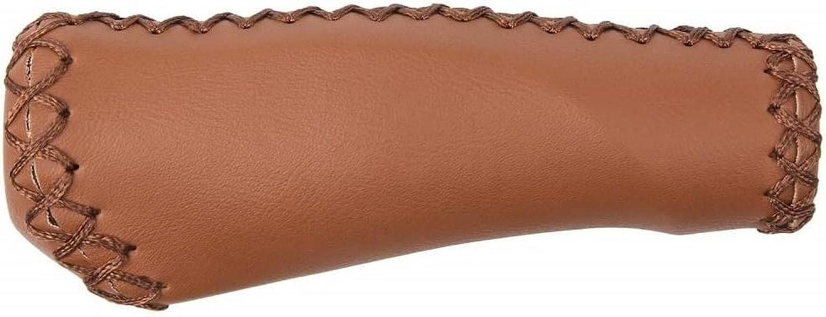 Fietsgrepen - Lederlook Handvatten - Comfortabel Fietsen - Anatomische Vorm - 125 mm - Bruin