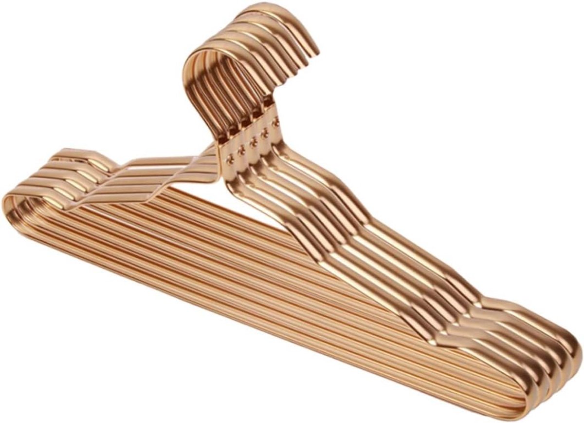 Kinderkleerhangers - Opvouwbare hangers - Kleding opbergen - Antislip ontwerp - 5 stuks - Goud